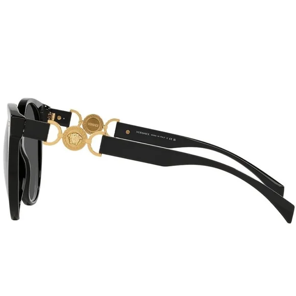 NIB Versace Round Black Sunglasses Versace Black Round Sunglasses for Men for sale | eBay main image 3